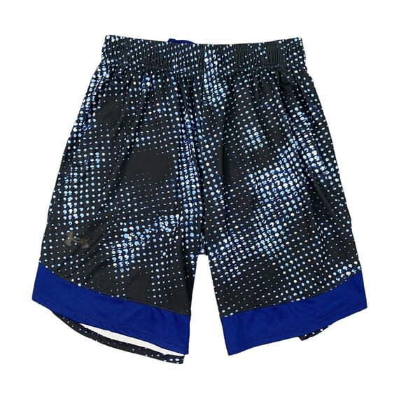 Under Armour Basketball Shorts Mens S Small Black Printed Hidden Drawstring Gym - Picture 1 of 12